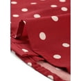 thumbnail image 6 of INSPIRE CHIC Valentine's Day Women's Blouse V Neck 3/4 Sleeves Polka Dots Button Front Top S Red, 6 of 8