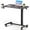 Black, variant on COMHOMA Adjustable Overbed Bedside Table with Lockable Wheels,32"  x 18"  Pneumatic Mobile Standing Laptop Desk, Small Standing Desk Portable Rolling Overbed Table Hospital Home Use, Black
