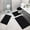 Black, variant on MeyJey Bathroom Rugs Set of 3 Piece, Bath Mats, Microfiber Non Slip Shaggy Ultra Soft Bathroom Runner with U Shaped Contour Toilet Mat for Bathroom, Shower Inside Floor, Blue