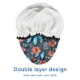 thumbnail image 4 of Shower Caps,Pioneer Flower Floral Print Pattern Waterproof Shower Cap for Women 4 Pieces,Double Reusable Hair Cover for Shower PEVA Elastic Stretch Hem, 4 of 7