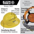 thumbnail image 2 of Klein Tools Hard Hat Vented Full Brim Yellow, 2 of 4