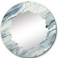 thumbnail image 2 of DESIGN ART Designart "Blue Whirlwind I" Abstract Shapes Modern Wall Mirror 24in.x24in., 2 of 4