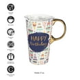 thumbnail image 3 of Evergreen Beautiful Birthday Confetti Ceramic Travel Cup with Lid - 5 x 4 x 7 Inches, 3 of 9