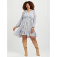 thumbnail image 4 of Jessica Simpson Women's Plus Calanthe Ruffle Mini Dress, Sizes 0X-4X, 4 of 6