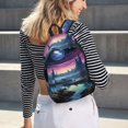 thumbnail image 5 of Disketp Fantasy Landscape Starry Night Mochila de Lona Estampada, Mochila Escolar de Viaje Ligera para Estudiantes y Portátil-Medium, 5 of 5