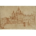 thumbnail image 2 of Zuccaro, Federico 32x23 Gold Ornate Wood Framed with Double Matting Museum Art Print Titled - View of Saint Peters, 1603, 2 of 4