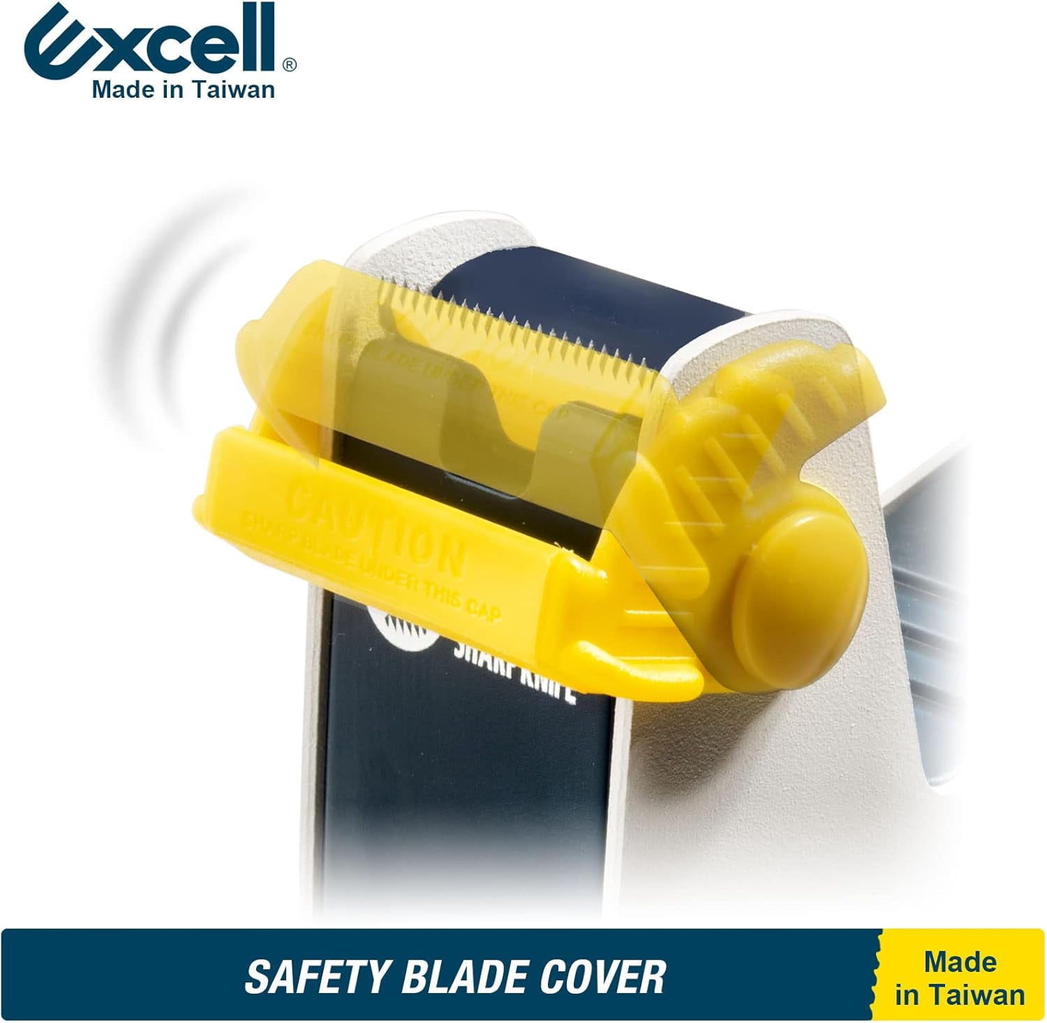 Excell Heavy Duty Steel Desk Tape Dispenser (1" Wide) with Safety Blade Cover, Desk Top Dispenser for Home,Office, Shop, Retail Store and Warehouse Wrapping Purpose