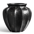 thumbnail image 5 of LE TAUCI 11.3 Inch Donut Vase, Large Black Ceramic Hollow Flower Vase with Bronze Speckle, Modern Decorative Centerpiece for Living Room, Entryway, Shelf, Mantel, 5 of 9