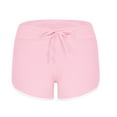 thumbnail image 4 of Zpanxa Womens Shorts Casual Women Yoga Shorts Pants Women Bandage Elastic Waist Casual Short Pants Pink L, 4 of 7