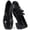 Black, variant on Knivor Square Toe Dressy Loafers for Women with Tassel Bow Slip On Block Low Heel Preppy Loafers Shoes for Office School Casual Daily Wear Woman's Dressy Shoes