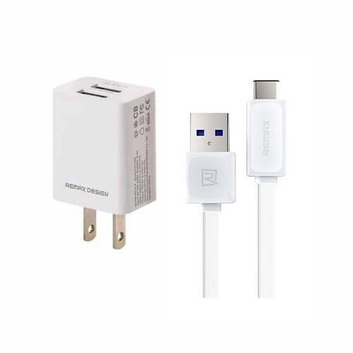 REMAX Pro 2in1 Technology Fast Charger (Double USB: RP-U14 2.4A) & Cable TYPE-C