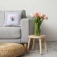 thumbnail image 3 of 20" x 20" Simply Daisy Framed Bouquets Polyester Accent Pillow, Oatmeal Qty 1, 3 of 3