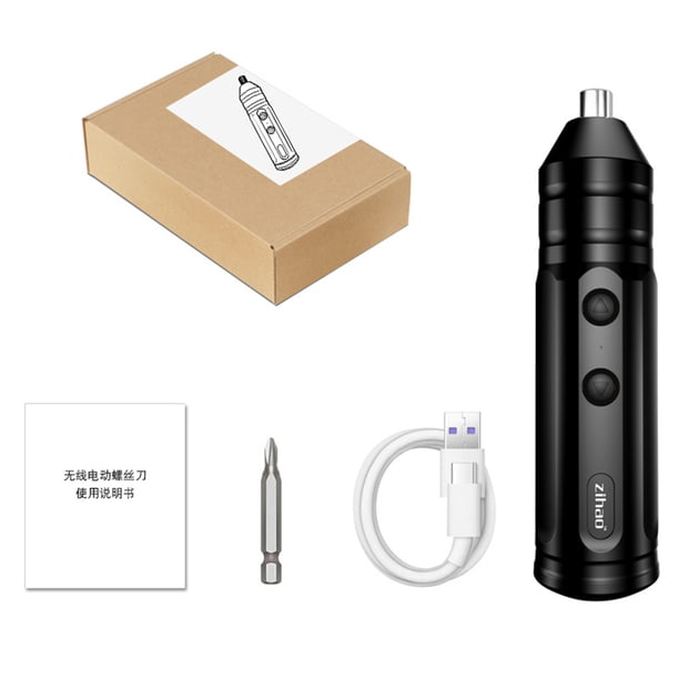 Juego de destornilladores eléctricos con brocas de tornillo, taladro de mano eléctrico pequeño recargable para el hogar, herramienta de destornillador completamente automática