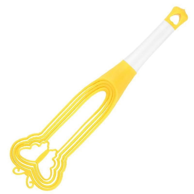2pcs Rotatable Foldable Whisk Creative Butterfly Multi-function Manual Whisk (yellow)