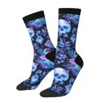 thumbnail image 1 of Fotbe Skull blue crystal flower Calcetas Largas con Estampado para Hombre y Mujer – Calcetas de Compresión Transpirables y Elásticas, Viajar y Uso Diario Talla 5-11, 1 of 6