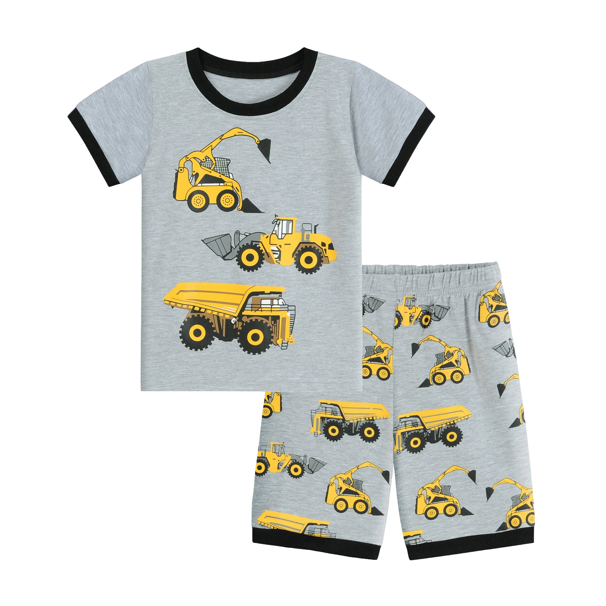 Little Hand Toddler Boys Pajamas Set Truck Pajama Summer Sleepwear Cotton Pjs 4T Walmart