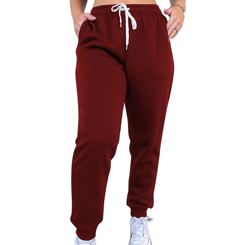 Winter Fleece Lined Sweatpants Women 