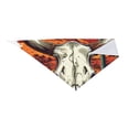 thumbnail image 2 of Honeii Western Desert Cactus Ram Skull print Pet Bandana，a stylish triangle accessory perfect for small to large dogs, puppies, and even cats, 2 of 5
