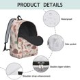 thumbnail image 4 of Mushroom and Character Pink Pattern Backpack for School, Cute School Bag with Adjustable Shoulder Straps and Padded Back, 15.7"x11.8"x5.5", 4 of 5