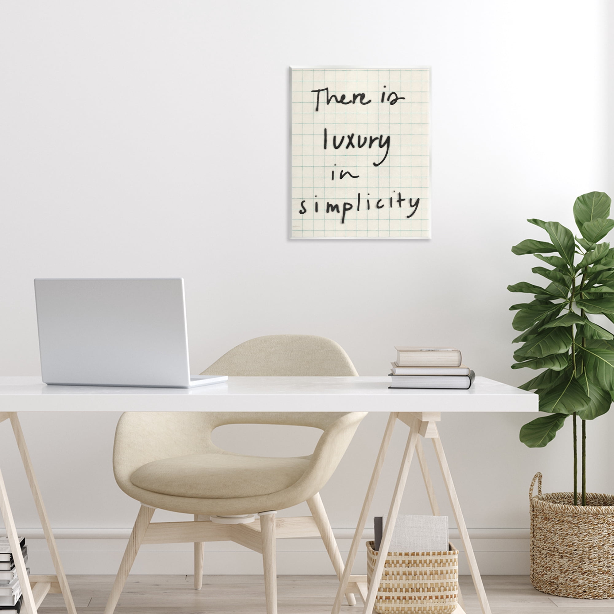 Stupell Industries Luxury In Simplicity Scrawl Wall Plaque Art, design by Victoria Barnes