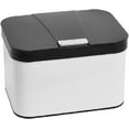 thumbnail image 1 of Compost Bin for Kitchen, Countertop Compost Bin, Body Stainless Steel with Lid, 1.13 Gallon with Inner Bucket Compact and Easy Clean (Black White), 1 of 8