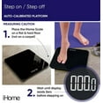thumbnail image 5 of iHome Digital Battery Powered Bathroom Scale 397 lbs Black & White, Healthcare Use, 5 of 11