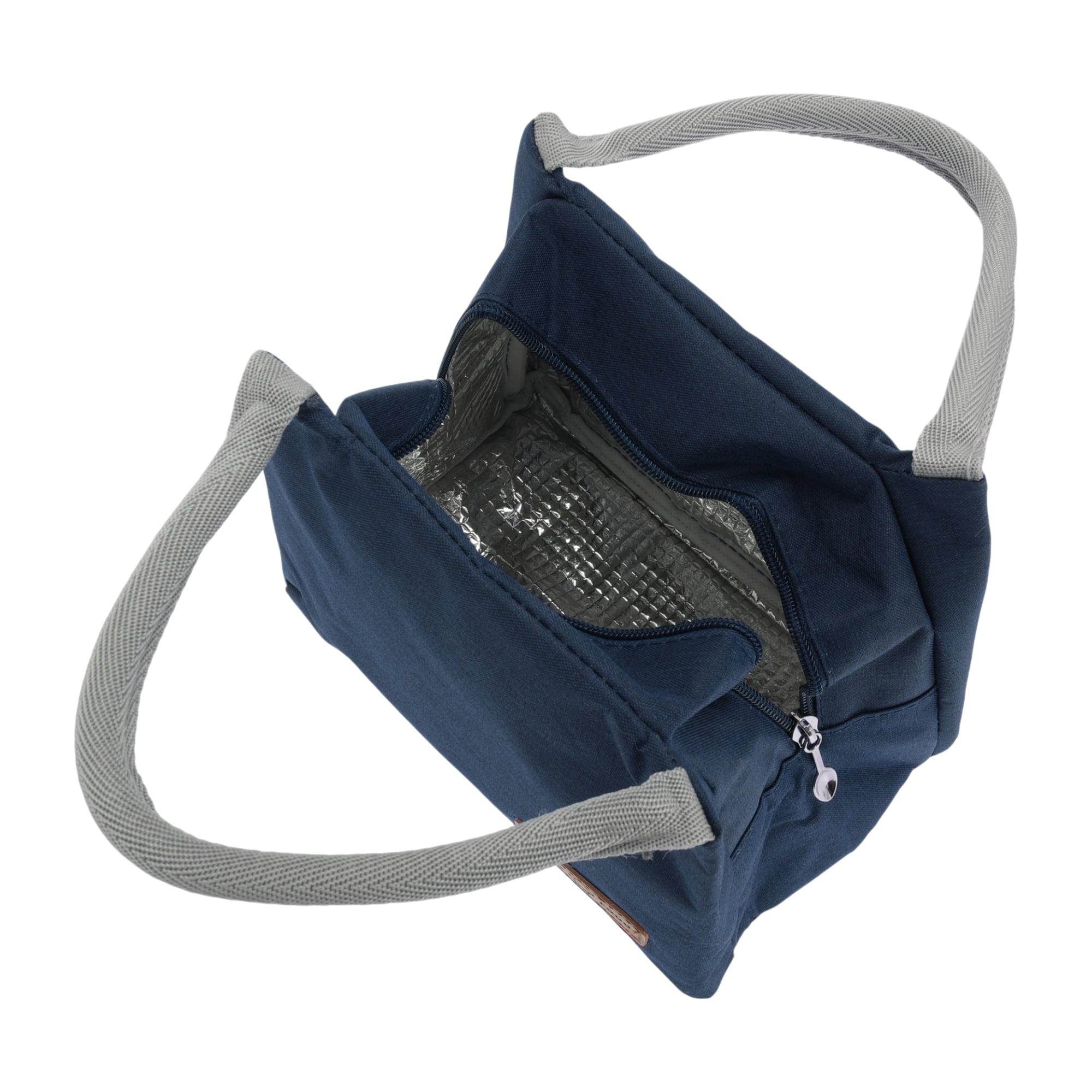 Unique Bargains Reusable Insulated Lunch Box Tote for Office Work and Travel Blue 336 oz