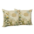 thumbnail image 5 of Ambesonne Floral Eucalyptus Throw Pillow Cover Pack of 2, Pastel Abloom, 2 Pcs-40"x40", Ivory Sage Green Mustard, 5 of 5