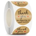 thumbnail image 1 of 500 PCs 1.5 Inch Thank You Stickers, Thank You for Supporting My Small Business, 1 of 4