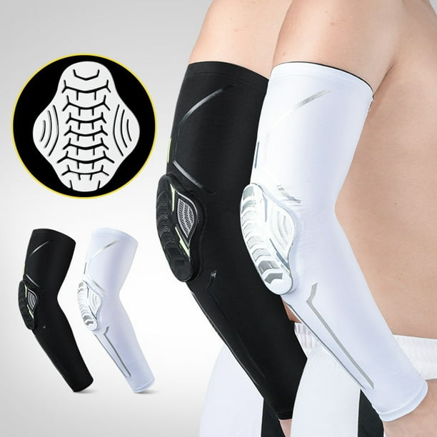 Manga de baloncesto para el brazo y protección del codo en forma de panal | Funda deportiva de compresión para baloncesto, fútbol americano, ciclismo, senderismo | Poliéster anticolisión