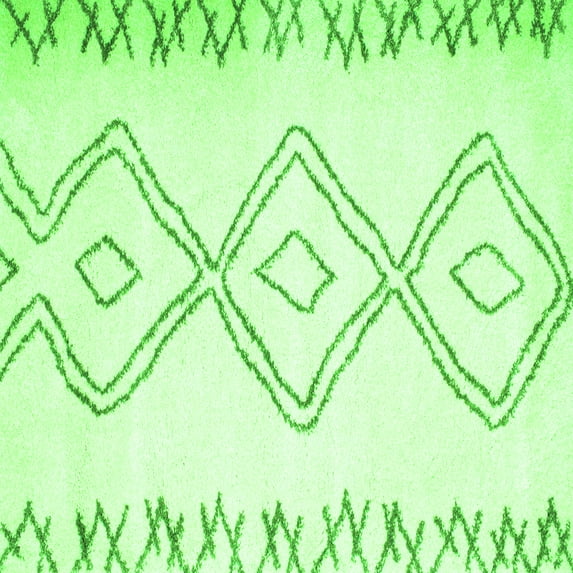 Ahgly Company Indoor Square Solid Green Modern Area Rugs, 4' Square