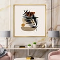 thumbnail image 2 of Designart 'Shapes and Tropical Leaf Silhouettes IV' Modern Framed Canvas Wall Art Print, 2 of 5