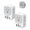 White grey-Type A, variant on Brazil Plug Adapter 2 Pack, 7 in 1 US to Brazil Power Adapter