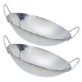 thumbnail image 4 of 2Pcs Kitchen Cooking Pan Stainless Steel Wok Pan Stainless Steel Pan Reusable Wok Pan Home Cookware, 4 of 9