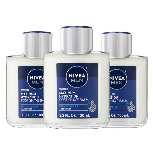Bálsamo para después del afeitado Nivea Men Maximum Hydration, paquete de 3 unidades, 100 ml
