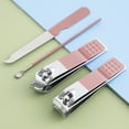 thumbnail image 5 of Isvgxsz 4 in 1 Manicure Set Bulk Nail Clippers Grooming Nail Kit Stainless Steel Professional Pedicure Kit Pedicure Tools with Travel Case Gifts for Men Women Personal(4 in 1), 5 of 8