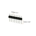 thumbnail image 2 of Unique Bargains Pack de 50 Broches Droites Tête Tremper une Seule Rangée 8 Broches 2,54mm Pitch Plaqué Or, 2 of 5