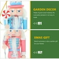 thumbnail image 6 of 4pcs Christmas Nutcracker Ornaments Wood Hanging Nutcrackers Small Nutcracker, 6 of 6
