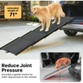 thumbnail image 3 of Telescoping Dog Ramp for Car Truck SUV, 71" Long 20" Wide Lightweight Aluminium Dog Ramps with Non Slip Surface for Large Dogs, Portable Compact Outdoor Pet Ramp, Up to 110lbs, 3 of 8