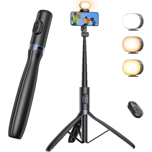 Trípode para selfies ANXRE NT99 con luz de 67,7 pulgadas/172 cm