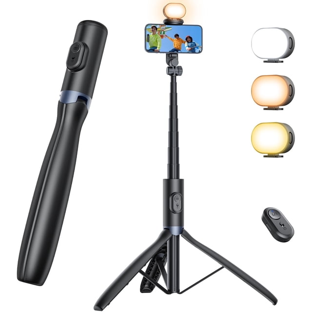 Trípode para selfies ANXRE NT99 con luz de 67,7 pulgadas/172 cm
