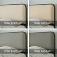 thumbnail image 6 of Modern Queen Size Metal Bed with Curved Upholstered Headboard and Footboard, Heavy Duty Platform Bed Frame with under Bed Storage for Bedroom, No Box Spring Needed, Beige, 6 of 7