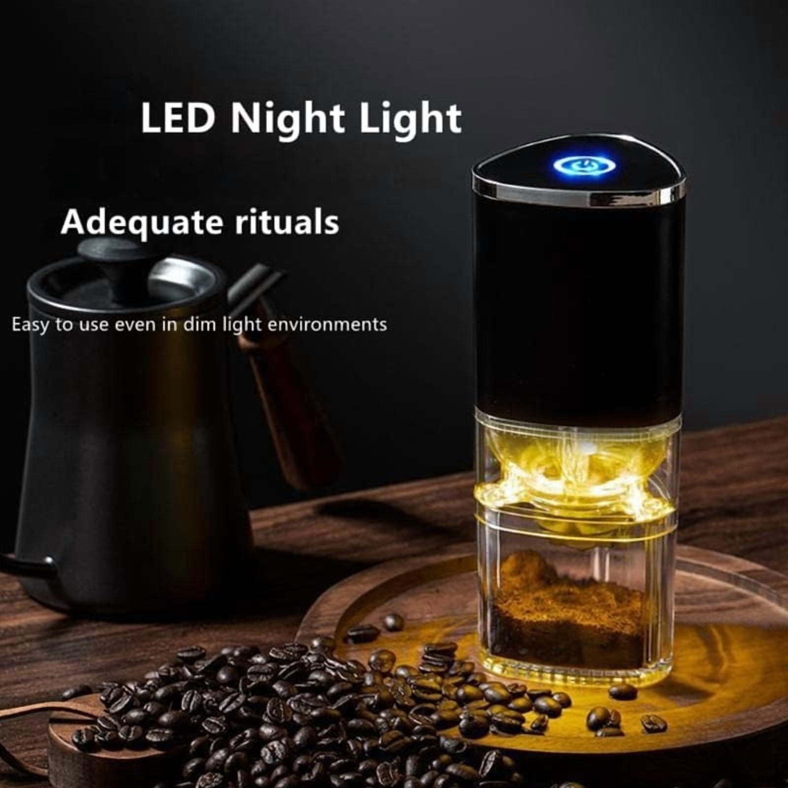 Electric Coffee Grinder Automatic Coffee Mill with Burrs Adjustable Grind Settings Portable Rechargeable Coffee Grinders