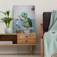 thumbnail image 5 of Qisvanset Cute Turtle Brushing Teeth Canvas Wall Art 15.75x11.81 INCHES, 5 of 8