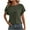 001* Army Green, variant on bnaln Women's Blouses & Shirts Summer Sweaters Short Sleeve Tunic Tops Solid Color Crewneck Ribbed Knit Fitted Shirts Basic Tees Dressy Casual Blouse Summer T-Shirt Going Out Tops