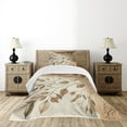 thumbnail image 3 of Ambesonne Brown Quilted Bedspread Set 2 Pcs, Watercolor Autumnal Branches, Twin Size, Cream Pale Caramel, 3 of 4
