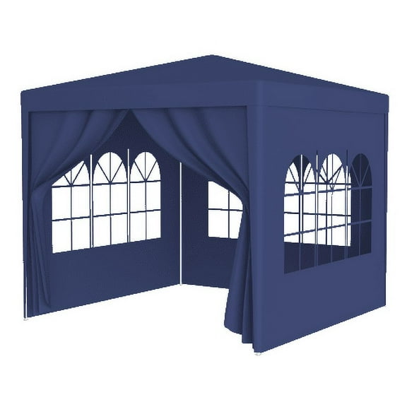 10'x10' Party Tent Outdoor Heavy Duty Gazebo Wedding Canopy 4 Removable Walls ,Blue