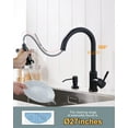 thumbnail image 4 of Wowow Single Handle Pull-Down Sprayer Kitchen Faucet with Soap Dispenser in Oil Rubbed Bronze, 4 of 7