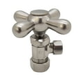 thumbnail image 3 of Westbrass 12" Bendable Corrugated Faucet and Toilet Supply Kit with Cross Handle Angle Stop, Satin Nickel, 3 of 8