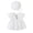 White, variant on TOOYOU Baby Girl Bodysuits Cheap Toddler Girl Onesies Ruffles Sleeveless Lace Jumpsuit Clothing Set With Hat Breathable Rompers Pink Size 3-6 Months